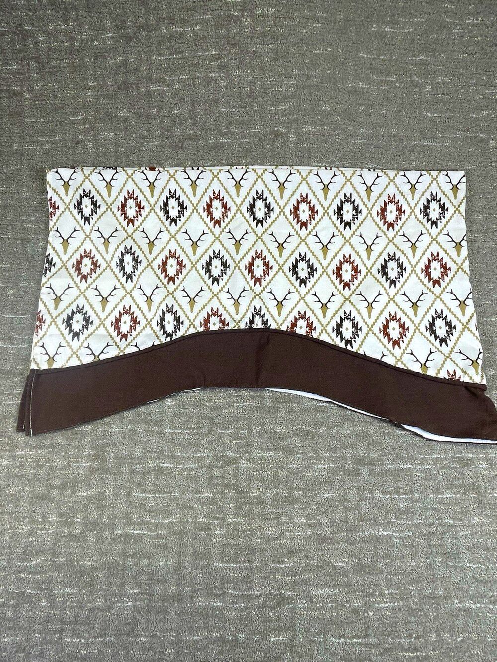 5 pcs Colordrift Southwestern Scalloped Pocket Valance cabin aztec deer 18x58
